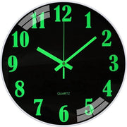 Orologio luminoso per parete, non ticchettante, silenzioso, 30 cm quarzo, moderno, grande orologio per parete alimentato da batterie, facile da leggere per camera, casa, cucina, camera da letto, ufficio, scuola.