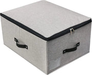 Cassa di archiviazione pieghevole con pannelli divisorî - Archiviazione coperte e lenzuola - Cassa di archiviazione per la camera da letto con pannello divisorî - Grigio scuro