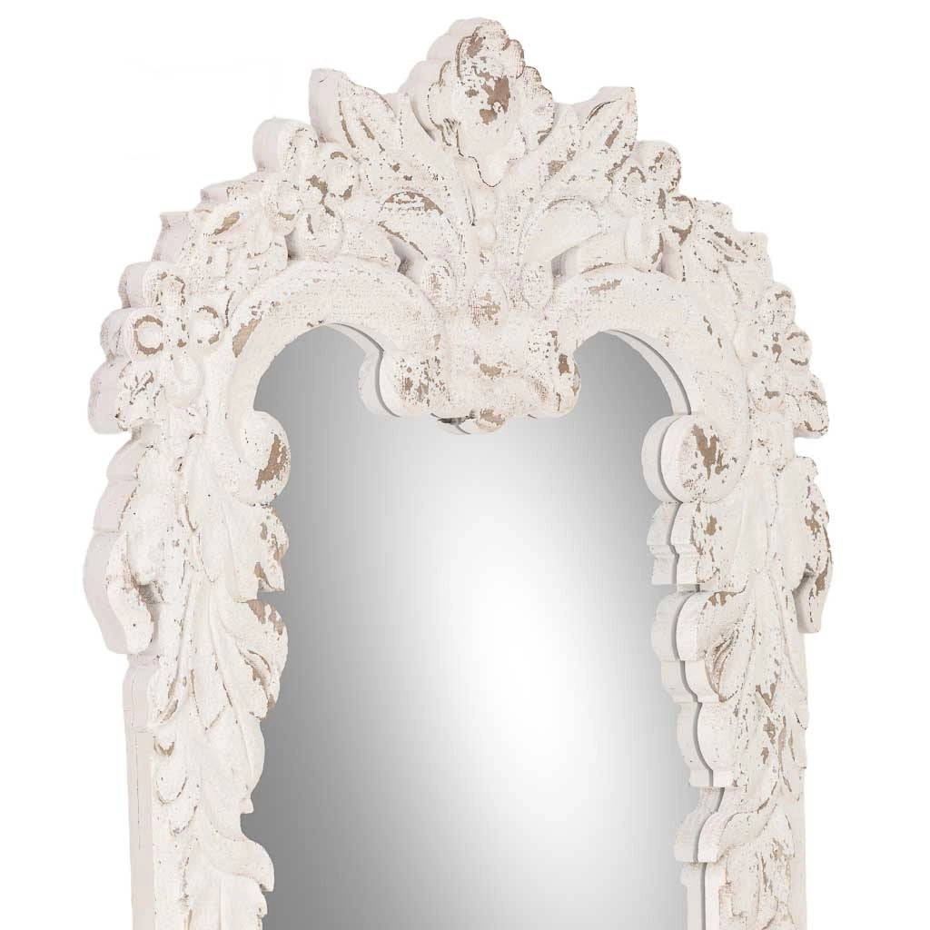 Specchio in legno bianco, 65,5x2,5x154 cm (altezza)