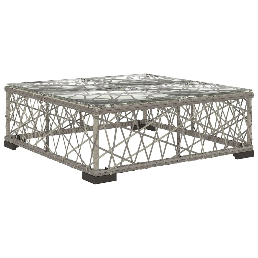 Set di mobili da giardino mobili da esterno 5 pezzi con cuscini resina intrecciata grigia 02_0016431