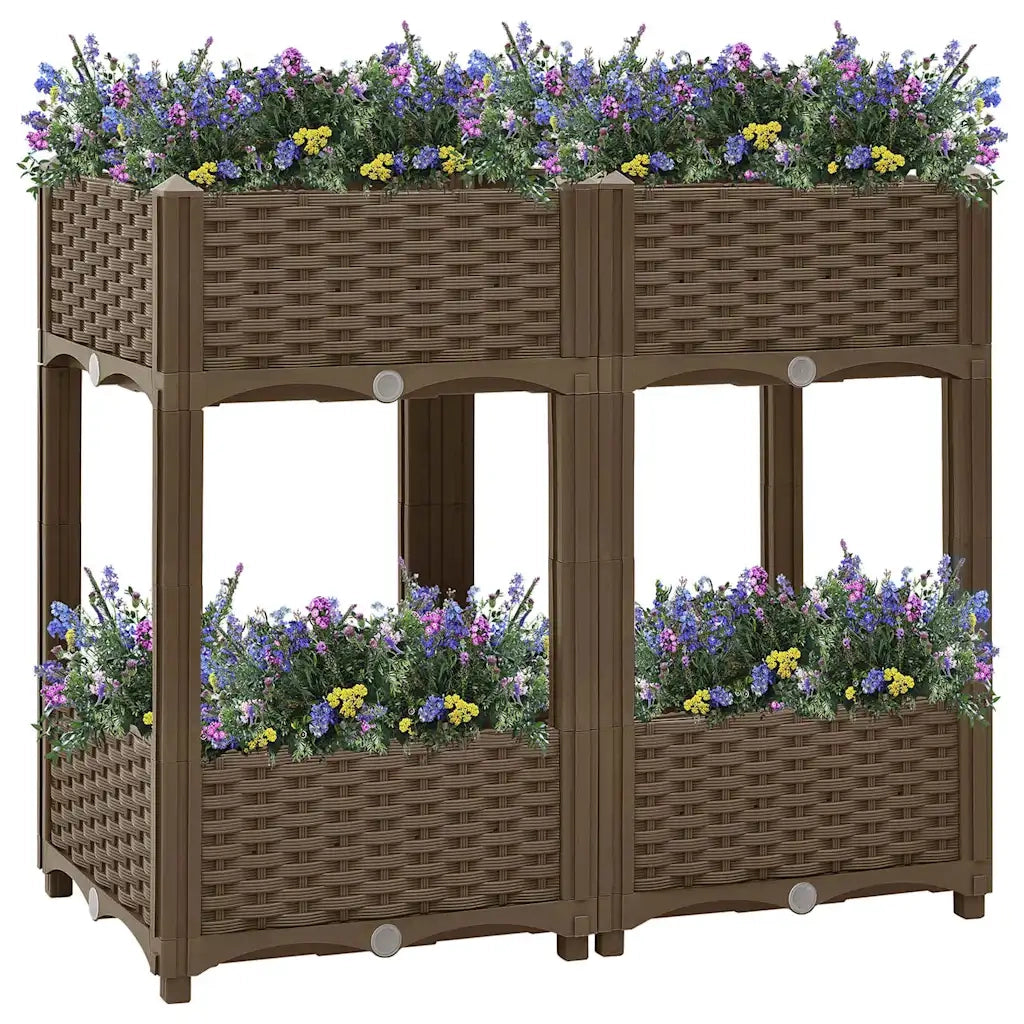 Fioriera | Cassetta per fiori | Vaso Rialzata 80x40x71 cm in Polipropilene