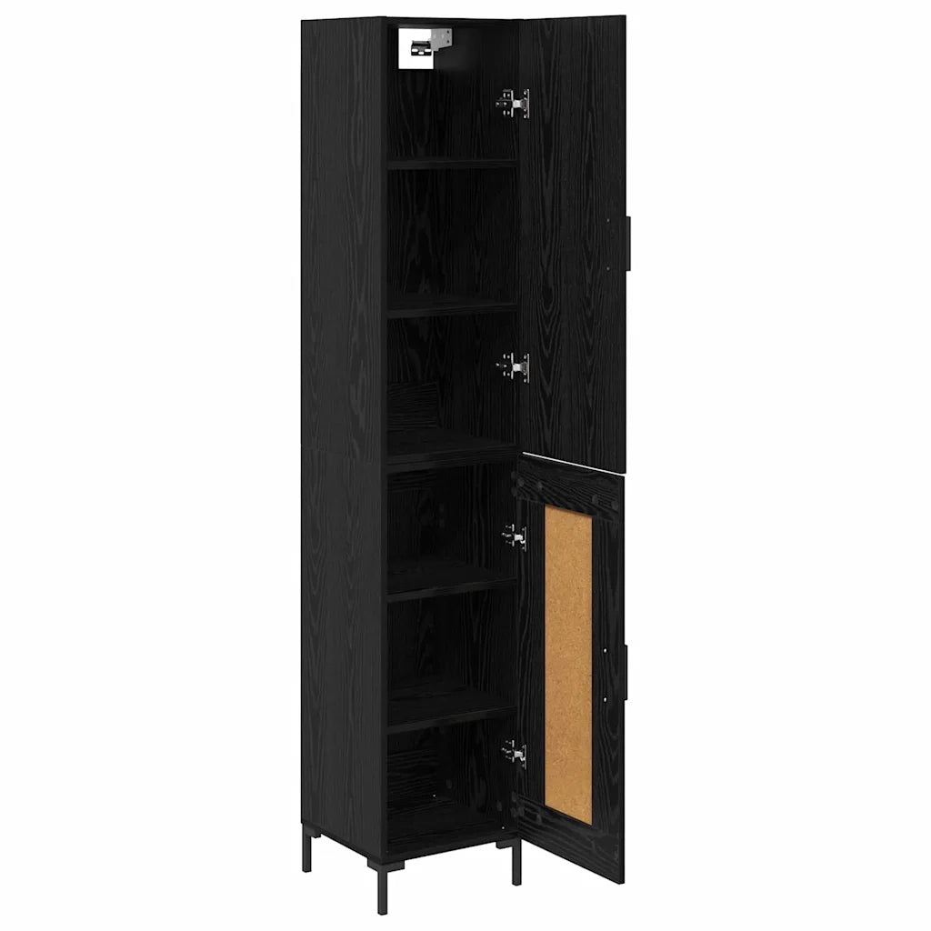Credenza Rovere Nero 34,5 x 34 x 180 cm Legno multistrato 3416217