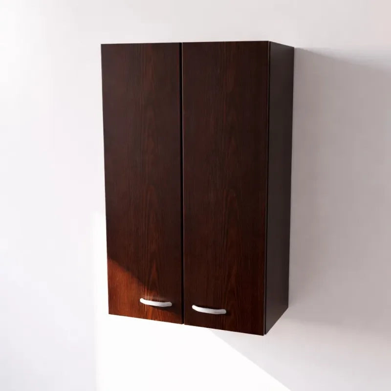 Pensile Cucina  in Legno Nobilitato Wenge, Mobile Alto con 2 Ante, Pensile Componibile Moderno Made in Italy (H90XL60XP33cm)