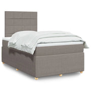 Giroletto a Molle con Materasso Tortora 120x190 cm in Tessuto 3291999
