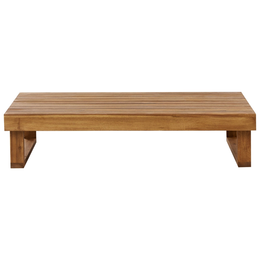 Tavolino da giardino in legno d'acacia certificato 110 x 60 cm Design moderno per esterni Patio Balcone