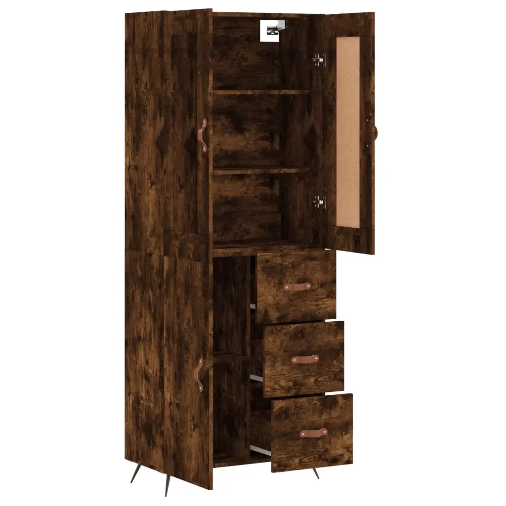 Credenza Rovere Fumo  69,5x34x180 cm in Legno Multistrato 3199790