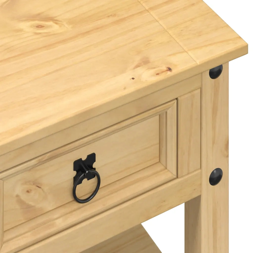 Tavolino con Cassetti Corona-Tavolino da soggiorno 85x50x45 cm Legno Massello di Pino