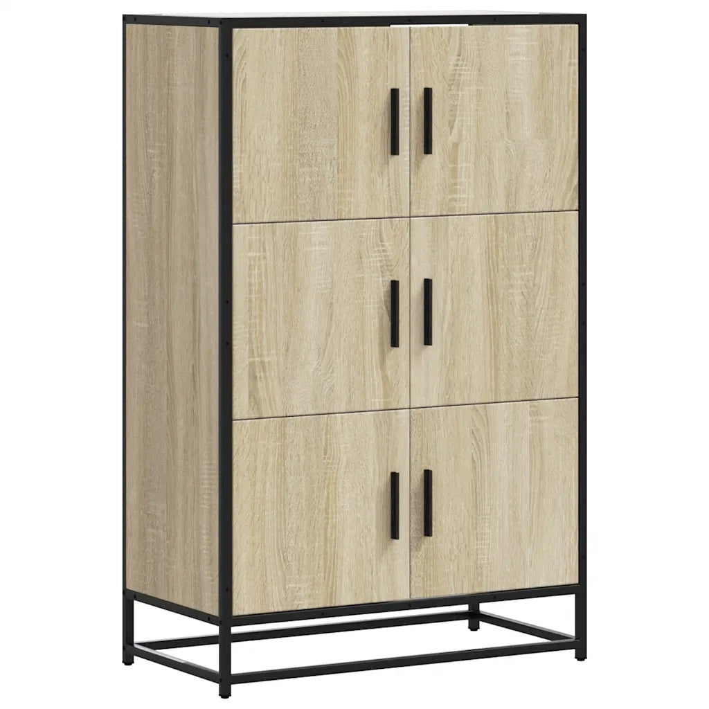 Credenza Rovere Sonoma 68x35x106,5 cm Legno Multistrato Metallo