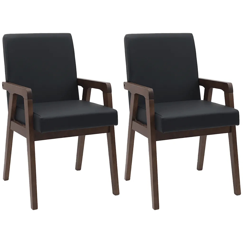 Sedie da Pranzo con Cuscini 2pz Marrone Legno Massello di Hevea 4102482