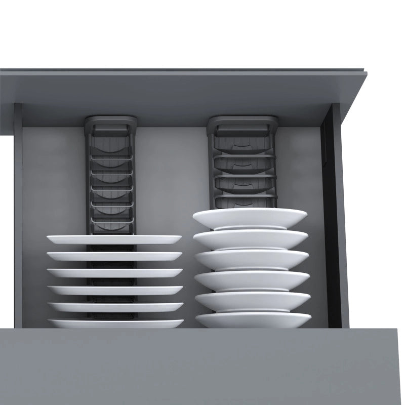 Supporto per cassetto Orderbox, 90x470 mm, Alluminio e Tecnoplastica, Grigio antracite