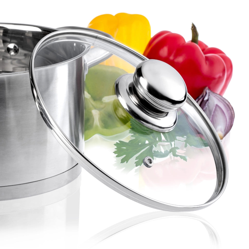 Coperchio in vetro KADAX da 14 cm, universale, resistente al calore, per pentole e padelle.