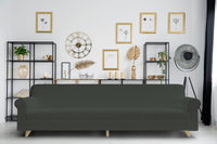 Copridivano Elasticizzato 1 Posto in Poliestere Grigio Scuro