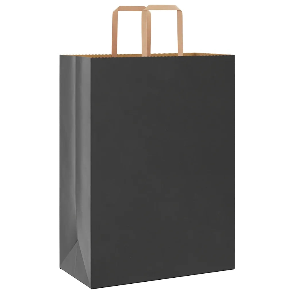 Sacchetti di Carta 250 pz con Manici Neri 32x17x44 cm 4101874