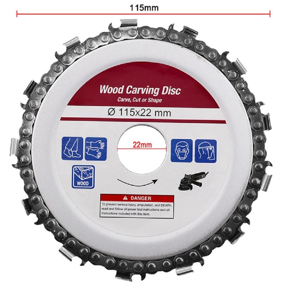 Trade Shop - Lama Disco Taglio Legno A Catena Per Smerigliatrice Angolare 125 X 22 Mm -