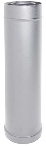 Canna fumaria tubo coassiale INOX elemento diritto D. 80/130 0,25 mt CE stufa pellet  Made in Italy