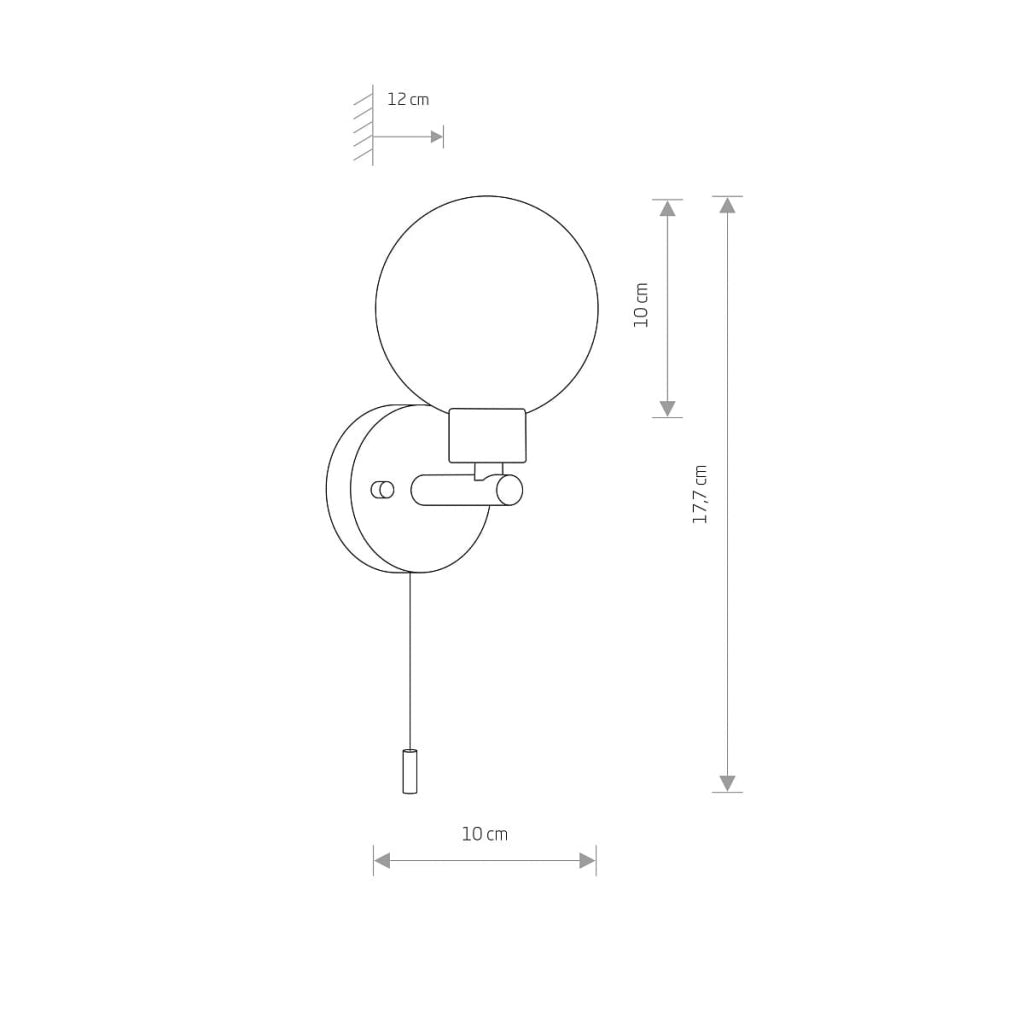 Applique bagno Nowodvorski SIMI nera acciaio/vetro G9