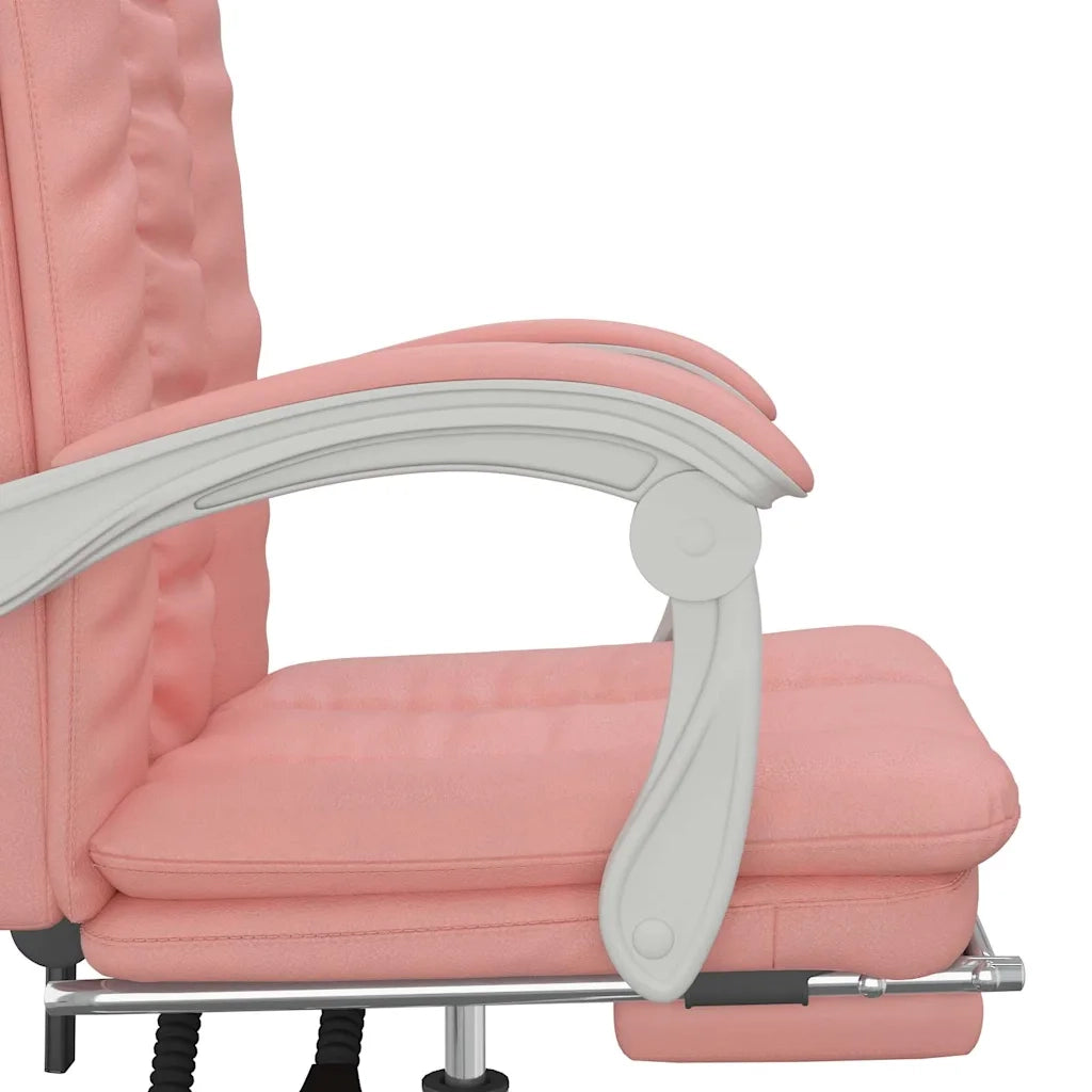 Sedia per studi-Poltrona da Ufficio Reclinabile Rosa in Similpelle 678092