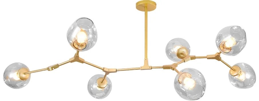 Lampada A Sospensione Sfere Di Vetro 7 Bracci APP507-7C Oro