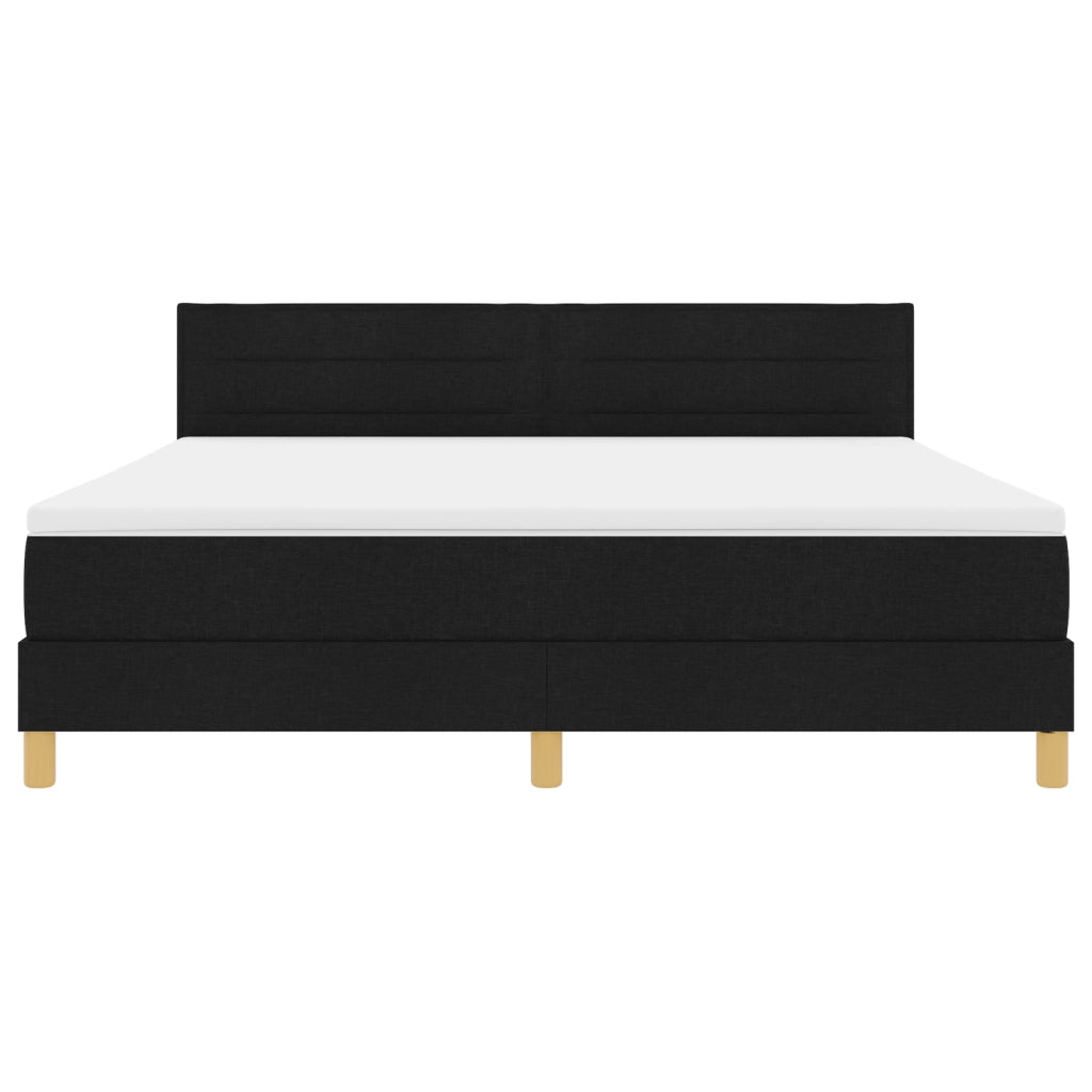 Letto a molle con materasso nero 180x200 cm Tessuto