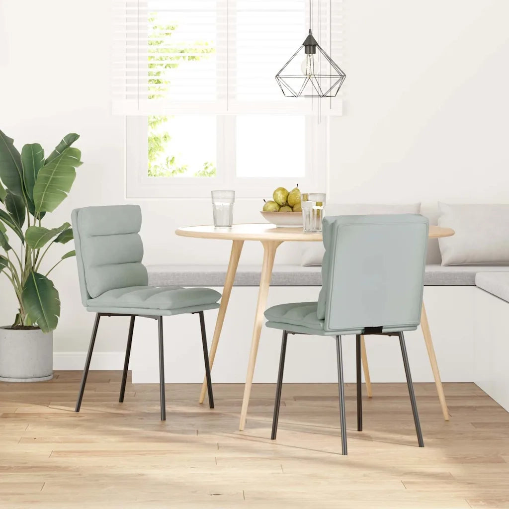 Sedie da Pranzo 2 pz Grigio Chiaro in Velluto 4101282