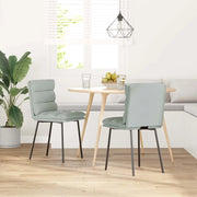 Sedie da Pranzo 2 pz Grigio Chiaro in Velluto 4101282