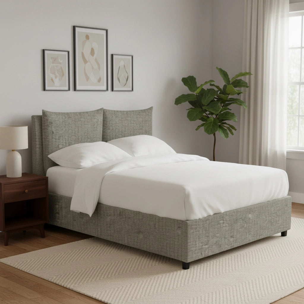 Todmorden, Letto Singolo Sfoderabile Made in Italy, Grigio