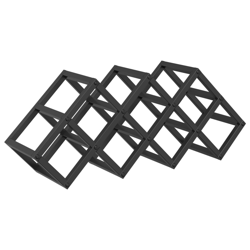 Scaffale per vino  da 9 bottiglie 63x16,5x25 cm in acciaio rivestito
