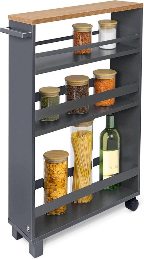 Carrello da Cucina su Ruote - Trolley da Cucina con Ruote - Carrello da Cucina Sottile