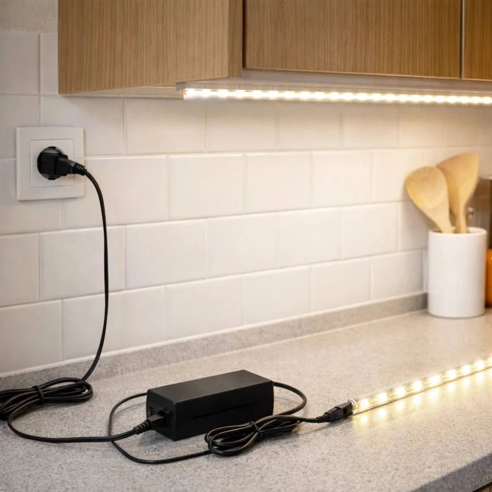 Optonica alimentatore led 24v per interni nero 3 anni di garanzia inclusa *** potenza 36w, confezione 1