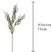 Set 9 Rami di Eucalyptus Artificiale Altezza 75 cm Verde