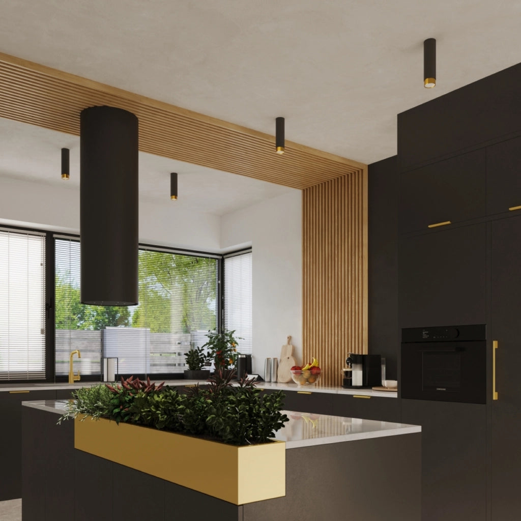 Lampada da soffitto NERO 12,5 nero/oro