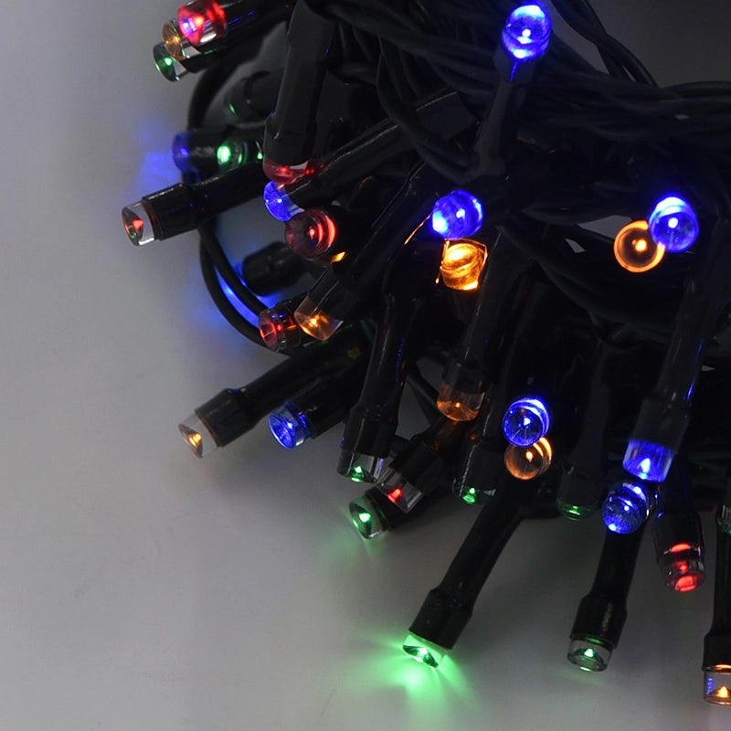 CATENA LUMINOSA LED 200 LUCI A ENERGIA SOLARE PER ESTERNI - DECORAZIONI NATALIZIE PER GIARDINO BALCONE E CASA