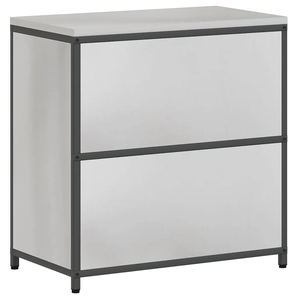 Stoccaggio in cucina con porta Argento 90 x 50 x 92 cm Acciaio 874986