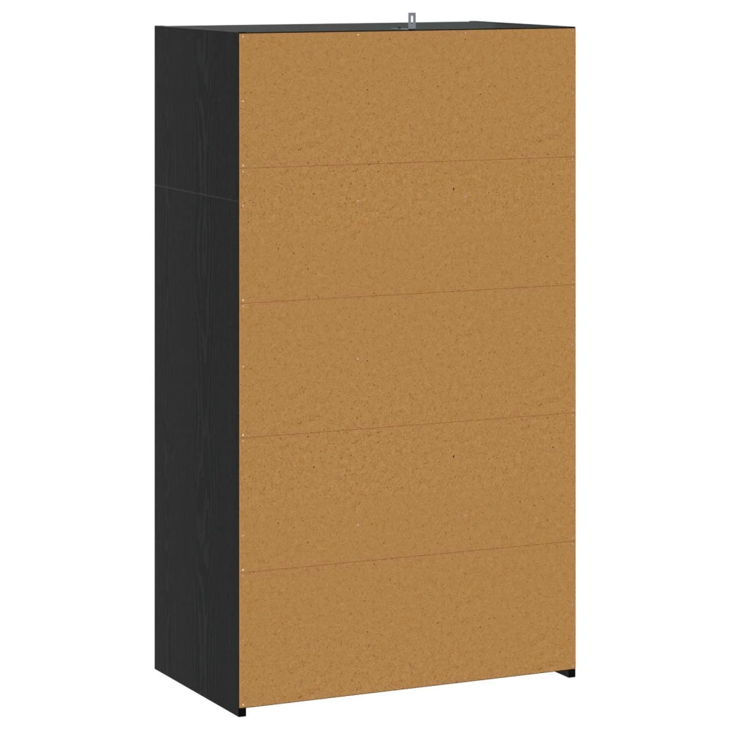 Credenza Rovere Nero 70 x 41 x 124 cm Legno ingegnerizzato 8015672