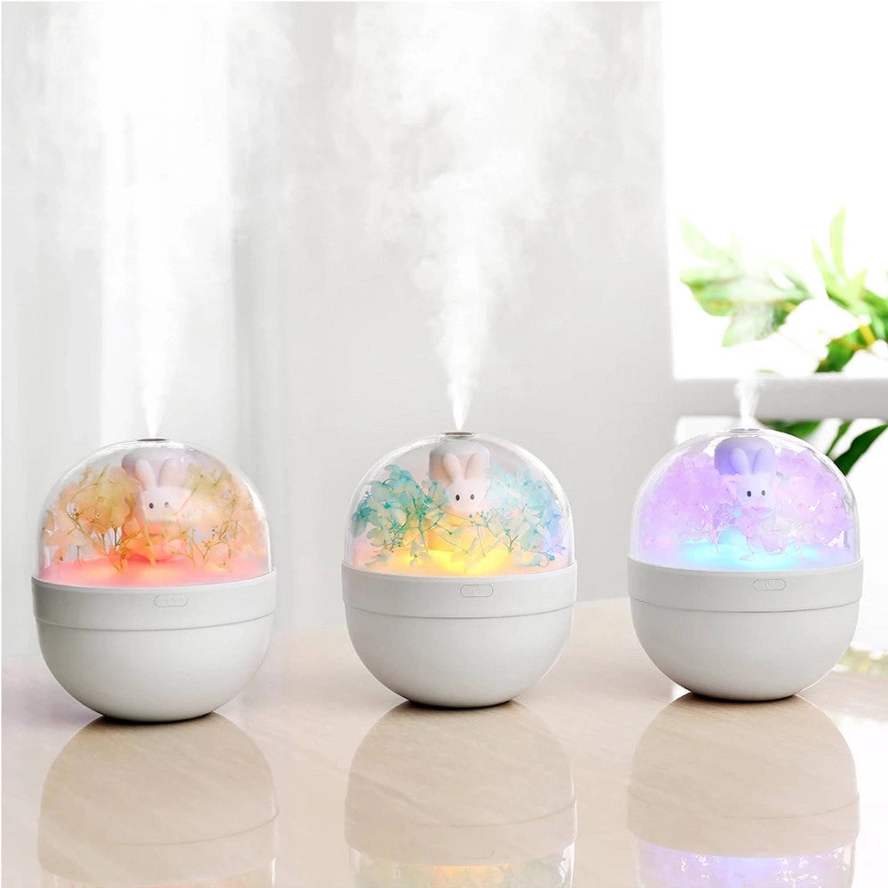 Trade Shop - Sweet Rabbit Diffusore Umidificatore Aria A Ultrasuoni Aroma Usb Con Lampada Rgb -