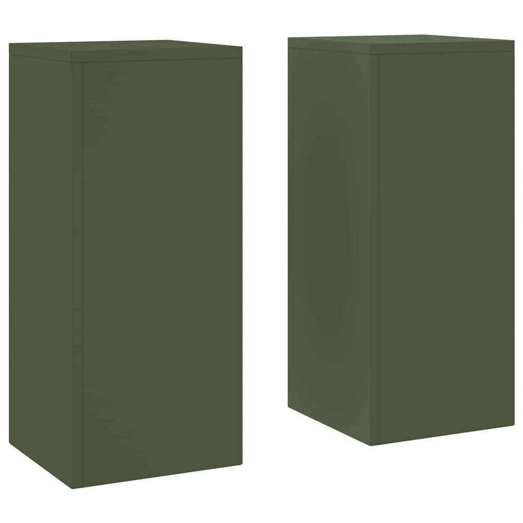 Supporto per piante 2 pcs Oliver verde 24 x 24 x 55 cm Acciaio 865816