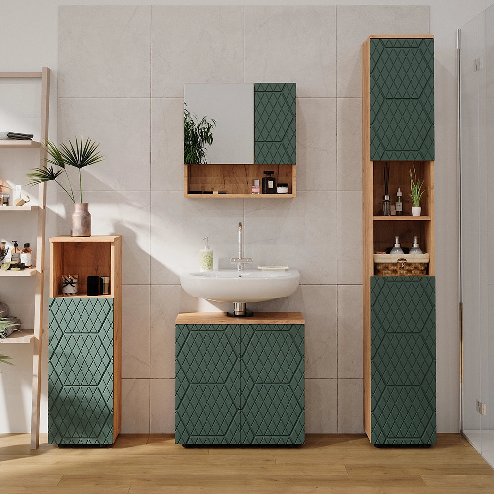 Vicco Mobile midi Quercia verde/oro 30 x 95 cm