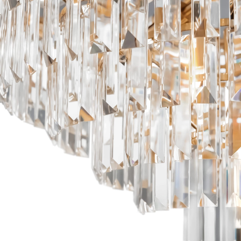 Lampada pendente Neoclassic in Metallo e Vetro Revero Ottone