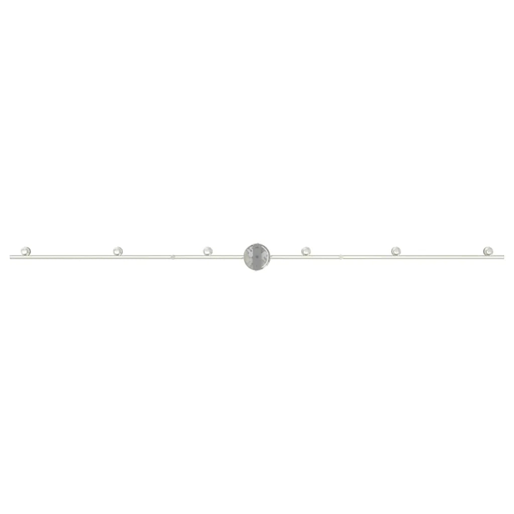 Faretto da soffitto moderno orientabile per interni 176,5 x 9,5 x 14 cm in acciaio nichel spazzolato 02_0058317