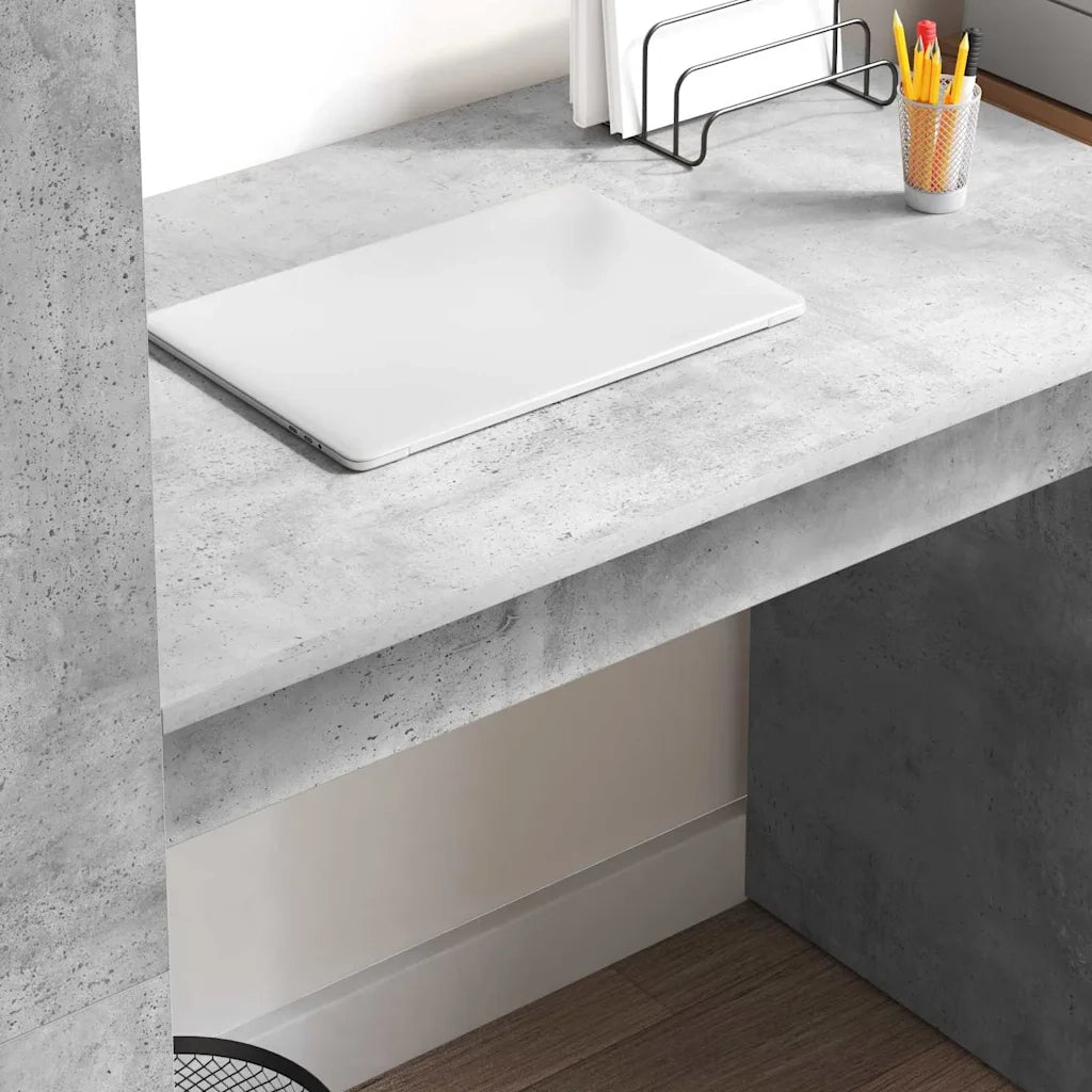 Scrivania | Tavolo da Ufficio Grigio cemento 113 x 54 x 120 cm Legno multistrato