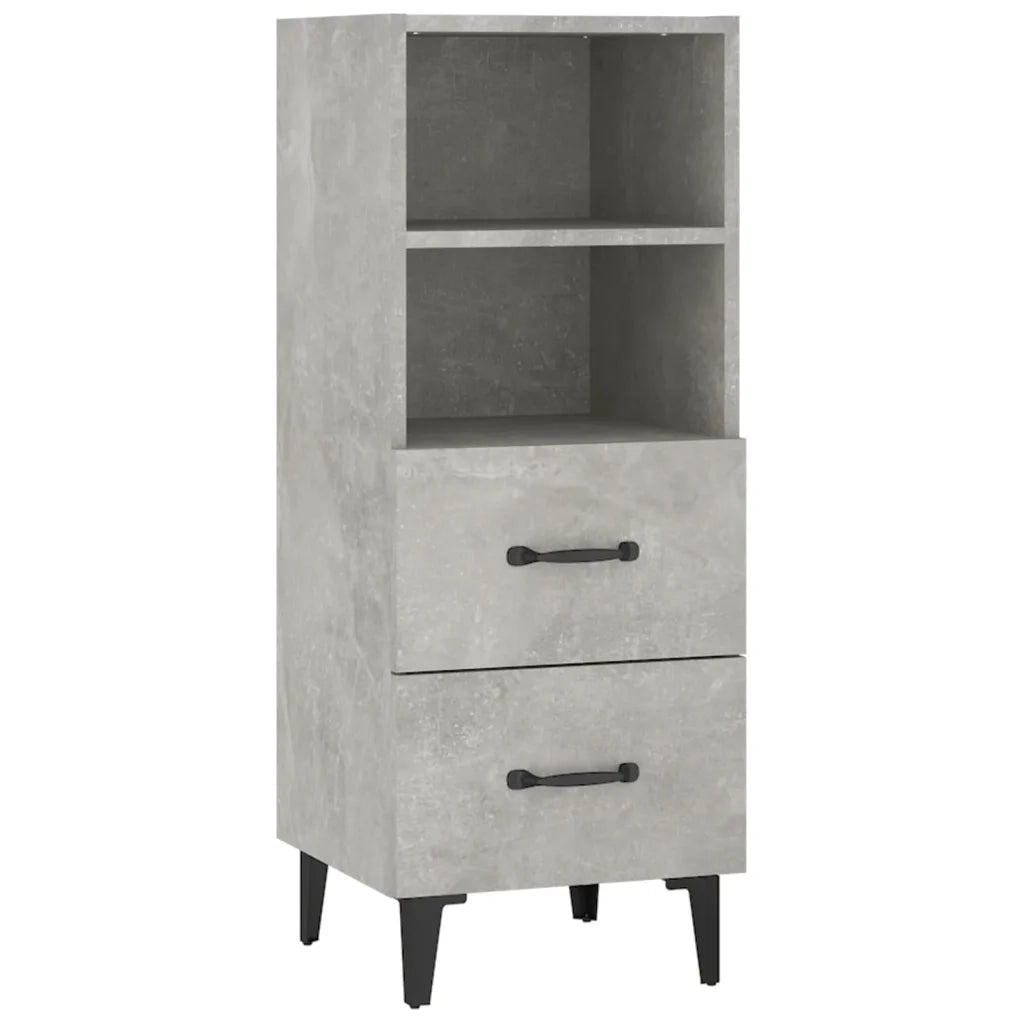 Credenza Grigio Cemento 34,5x34x90 cm in Legno Multistrato cod mxl 7631
