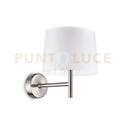 SET UP APPLIQUE 1 LUCE ATTACCO E27 IN METALLO NICKEL SENZA PARALUME