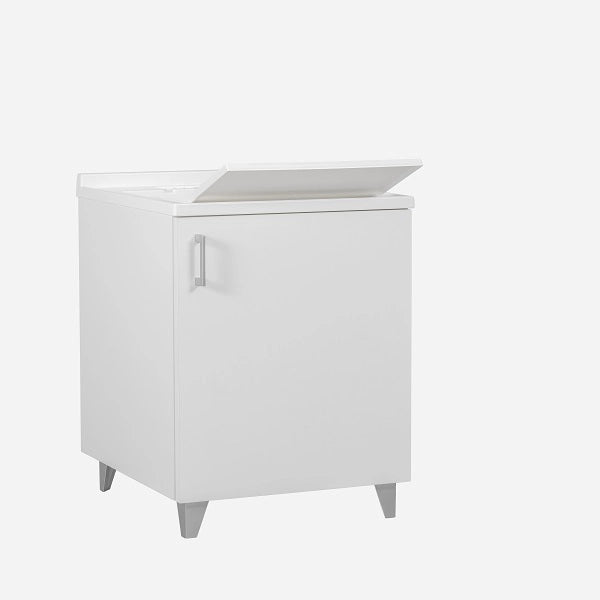Lavatoio per Interno 50x50 cm 1 Anta Woody Top Bianco