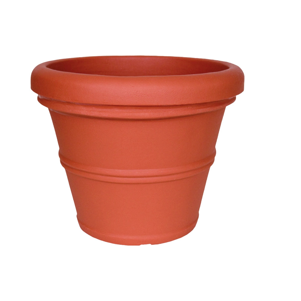 Garden Italia Vaso Campana Doppio Bordo Ø34 cm in Resina – Made in Italy, Resistente al Gelo e Antiurto Colore: TERRACOTTA