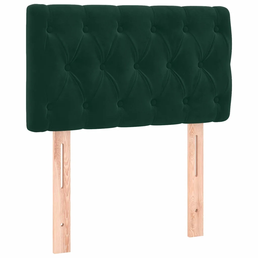 Giroletto a Molle con Materasso Verde Scuro 80x200 cm Velluto 3127640