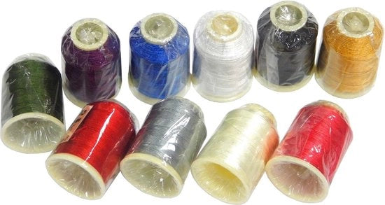 Filamento per maglia a 6 fili - 10 colori - 200 g - 3000 m - 6-voli - 0,75 mm - nr 50 - poliestere