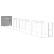 Cuccia per cani con recinto chiaro 165 x 1271 x 181 cm grigio 02_0043496