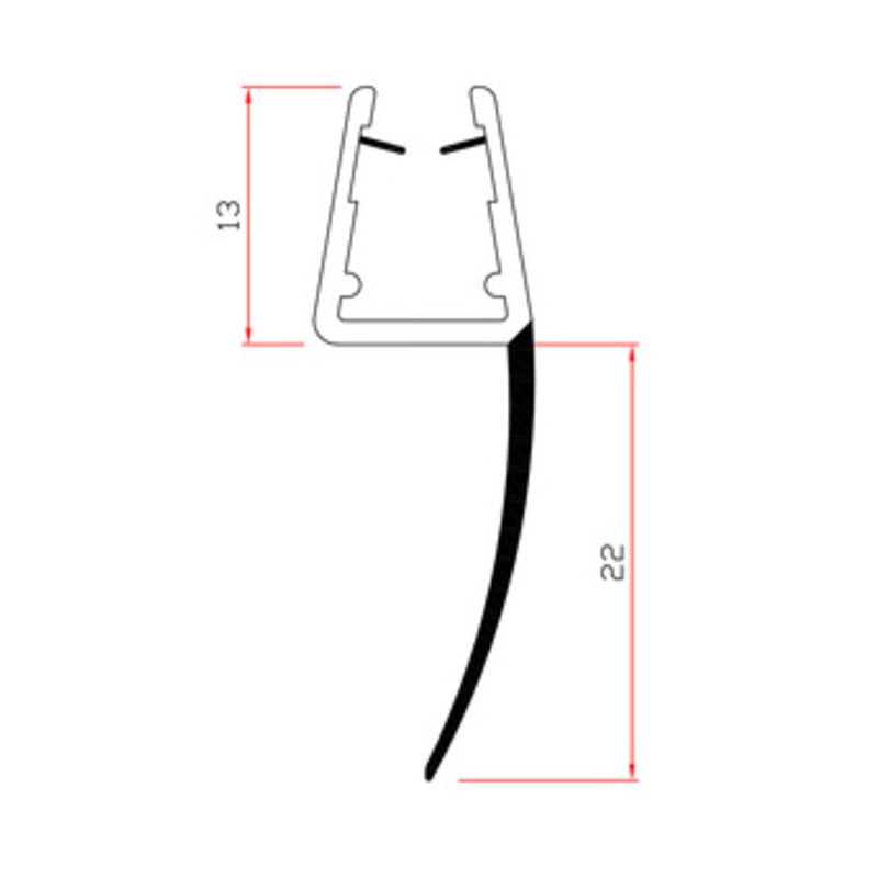 GUARNIZIONE PER BOX DOCCIA 2 M MOD.405/22- TRAFILO- 10,0 pz