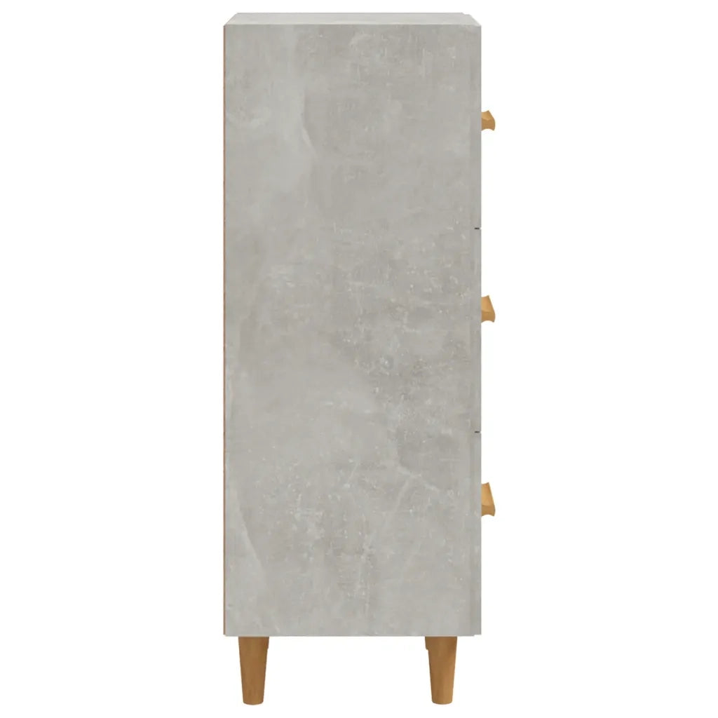 Credenza Grigio Cemento 34,5x34x90 cm in Legno Multistrato 812343