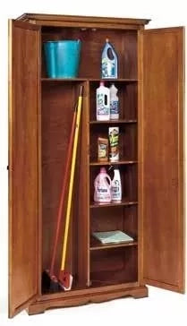 Armadio stipo in legno noce scuro arte povera  87x40x192 (520) - Mobili 2G
